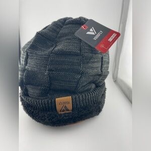 NWT Vgogfly Slouchy Patchwork Beanie for Men Unisex Faux Fur Lined Black‌‌‌‌